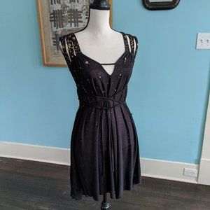 Free People Strappy Metal Sequin Galaxy Mini Dress